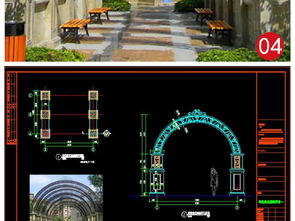 精品鐵藝廊架花架涼亭建筑景觀小品CAD施工圖設(shè)計平面圖下載與園林CAD圖紙圖片大全